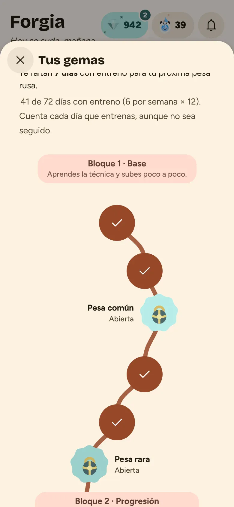 Recorrido en zigzag con pesas y fases